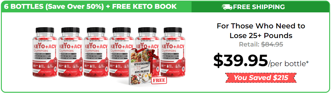 keto cut acv gummies 6 bottles price